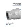 47506 - Reducción campana acero galvanizado 3/4" x 1/2", Foset