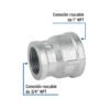 47507 - Reducción campana acero galvanizado 1" x 3/4", Foset