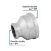 47508 47508 - Reducción campana acero galvanizado 2" x 1", Foset