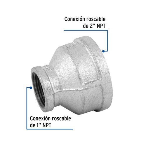 47508 47508 - Reducción campana acero galvanizado 2" x 1", Foset