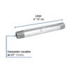 47519 - Niple de acero galvanizado 1/2" x 6", Foset
