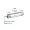 47528 - Niple de acero galvanizado 3/4" x 4", Foset