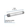 47529 - Niple de acero galvanizado 3/4" x 6", Foset
