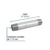 47534 - Niple de acero galvanizado 1" x 6", Foset