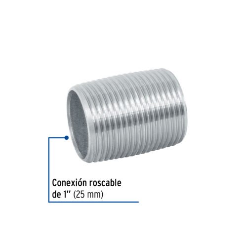 47538 47538 - Niple de acero galvanizado 1" cuerda corrida, Foset