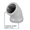 475391 47539 - Codo 45° acero galvanizado de 1/2", Foset