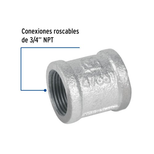 47551 47551 - Cople reforzado de acero galvanizado de 3/4", Foset