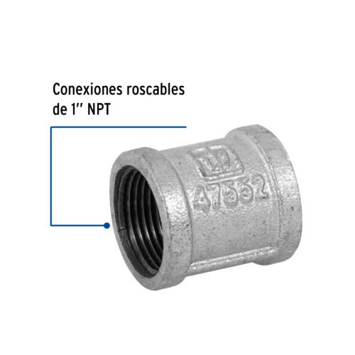 47552 47552 - Cople reforzado de acero galvanizado de 1", Foset