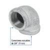 47558 47558 - Codo 90° acero galvanizado de 3/4", Foset