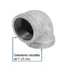 47559 47559 - Codo 90° acero galvanizado de 1", Foset