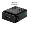 47603 - Módulo USB, línea Italiana, color negro, Volteck
