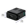 47603 - Módulo USB, línea Italiana, color negro, Volteck