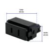 47606 - Contacto sencillo, 2polos, sin tierra, línea Italiana,negro