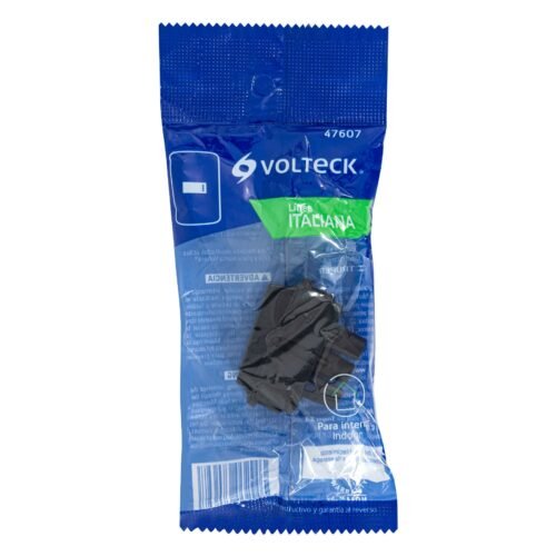 476074 47607 - Interruptor sencillo, línea Italiana, color negro, Volteck