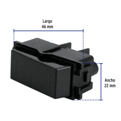 476082 47608 - Interruptor de 3 vías, línea Italiana, color negro, Volteck
