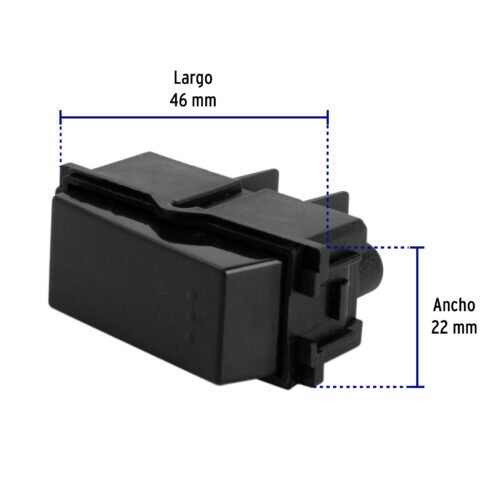 47609 - Interruptor para timbre, línea Italiana, color negro
