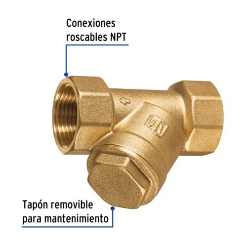 47615 - Filtro de latón en "Y" de 1", Foset