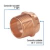 47627 - Conector de cobre de rosca exterior 1", Foset Basic