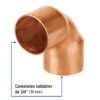 47632 - Codo 90° de cobre 3/4", FOSET BASIC