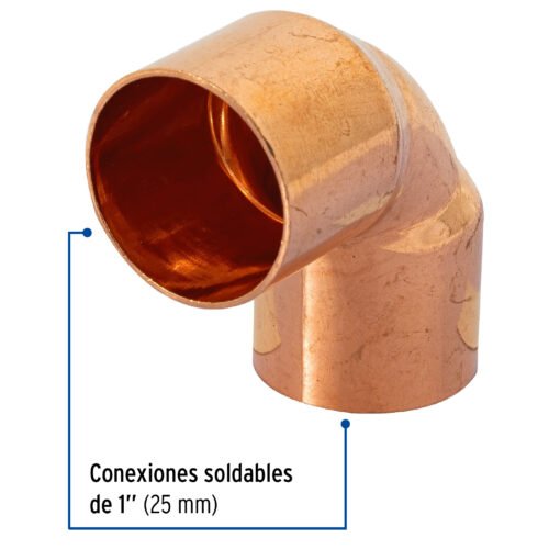 47633 - Codo 90° de cobre 1", FOSET BASIC