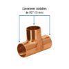 47637 - Tee sencilla de cobre 1/2", FOSET BASIC