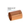 47644 - Cople de cobre 3/4", sin ranura, FOSET BASIC