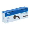 47647 - Brazo corto con chapetón para regadera, negro mate, Aqua