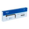47649 - Brazo recto con chapetón para regadera, 30 cm, negro mate