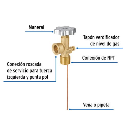 476521 47652 - Válvula de servicio para tanque estacionario hasta 300 L