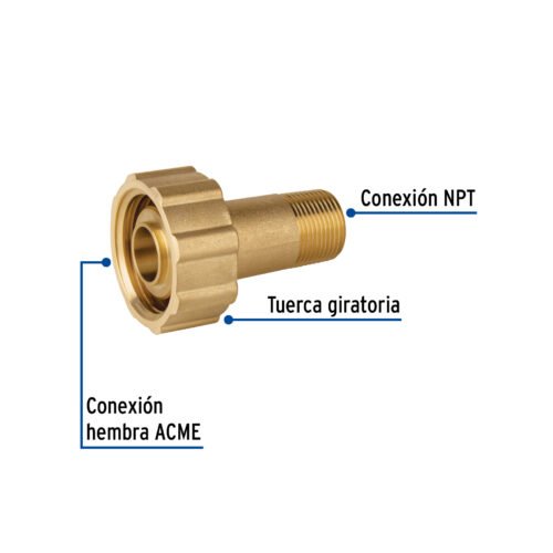 47656 - Acoplador llenado p/tanque estacionario,ACME 1-3/4x3/4"NPT