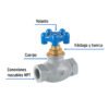 476581 47658 - Válvula globo de hierro para gas LP,3/4", Foset