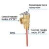 47679 - Válvula de alivio de 3/4" para boiler, 150psi, Foset