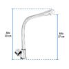 47690 - Llave individual fregadero, cuello cobra, hexagonal, BASIC