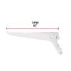 47708 - Ménsula plana blanca para cremallera sencilla, 25cm, FIERO