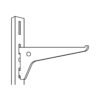 47708 - Ménsula plana blanca para cremallera sencilla, 25cm, FIERO