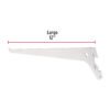 47709 - Ménsula plana blanca para cremallera sencilla, 30cm, FIERO