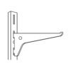 47709 - Ménsula plana blanca para cremallera sencilla, 30cm, FIERO