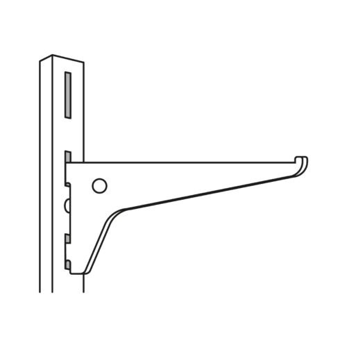 47709 - Ménsula plana blanca para cremallera sencilla, 30cm, FIERO