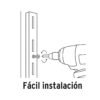 47710 - Cremallera sencilla blanca para ménsulas planas, 1m, FIERO