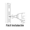 47712 - Cremallera sencilla blanca para ménsulas planas, 2m, FIERO