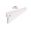 47713 - Ménsula plana blanca para cremallera doble, 22cm, FIERO