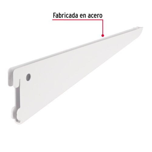 47714 - Ménsula plana blanca para cremallera doble, 27cm, FIERO