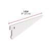 47714 - Ménsula plana blanca para cremallera doble, 27cm, FIERO
