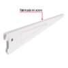 47715 - Ménsula plana blanca para cremallera doble, 32cm, FIERO