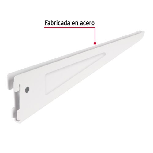 47715 - Ménsula plana blanca para cremallera doble, 32cm, FIERO