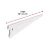 47715 - Ménsula plana blanca para cremallera doble, 32cm, FIERO