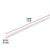 47718 - Cremallera doble blanca para ménsulas planas, 1.5m, FIERO