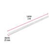 47719 - Cremallera doble blanca para ménsulas planas, 2m, FIERO