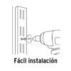 47719 - Cremallera doble blanca para ménsulas planas, 2m, FIERO