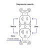 47721 - Contacto dúplex, 2 polos 3 hilos, 20 A, Standard, blanco